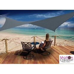 Voile d'ombrage 3,60 x 3,60 m ardoise