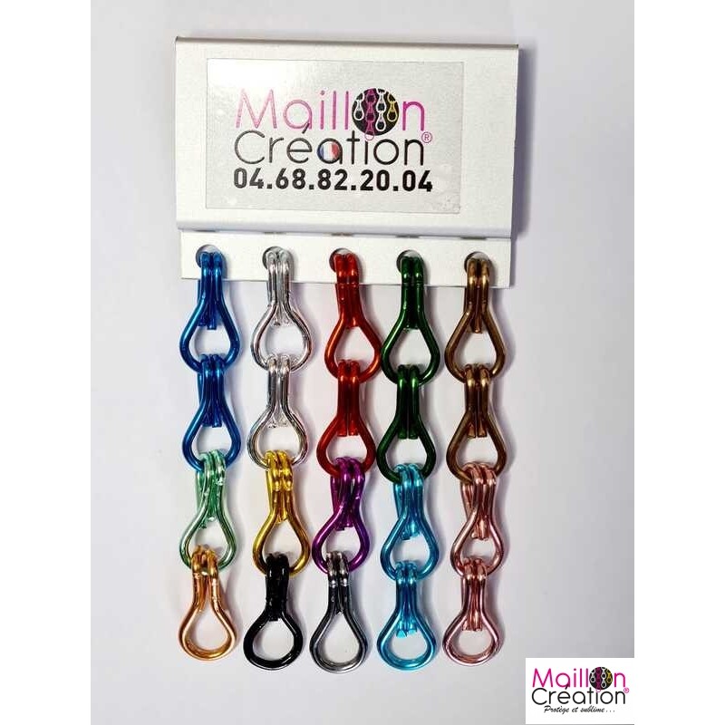 échantillon rideaux chainette barre argent