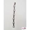 chaîne grise avec grands maillons pour rideau chaîne en quinconce