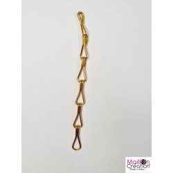 chaînette jaune avec grands maillons pour rideau