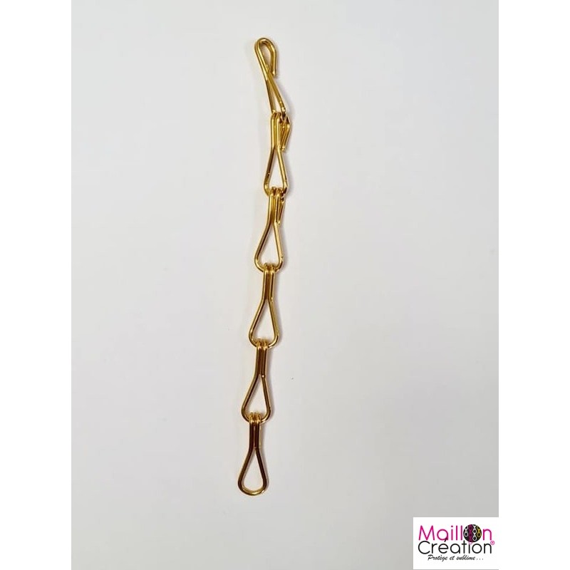 chaînette jaune avec grands maillons pour rideau