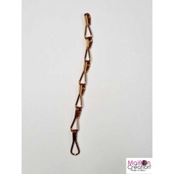 chaîne marron avec grand maillon pour rideau chaînette en quinconce