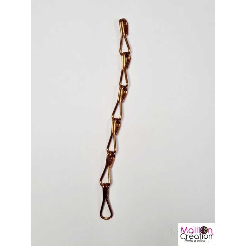 chaîne marron avec grand maillon pour rideau chaînette en quinconce