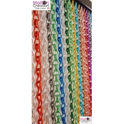 Portière anti mouche en chaîne aluminium multicolore sur mesure