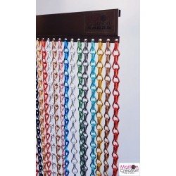 rideaux portière MC aluminium multicolore barre marron
