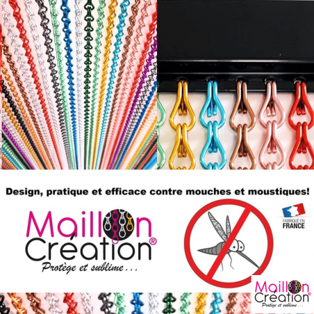 rideaux chainette aluminium efficace contre les mouches