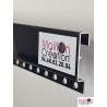 Barre noire rideau chaînette aluminium