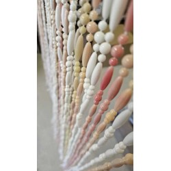 Rideau perles pastel multicolore 90x210 | Pièce unique