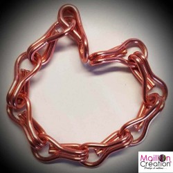 Échantillon rideau chaîne métal rose pour rideau de porte