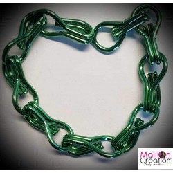 Échantillon rideau chaîne métal vert foncé pour rideau de porte