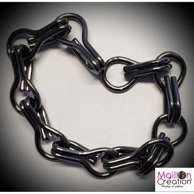 Échantillon rideau chaîne métal gris pour rideau de porte