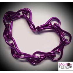 Échantillon rideau de porte chaîne métal violet