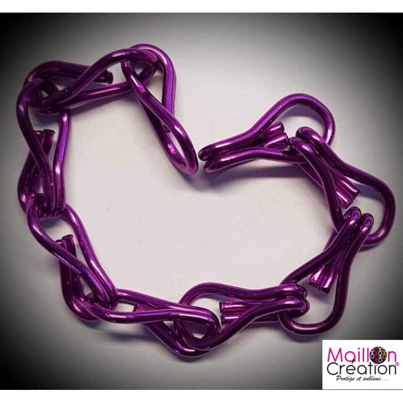 Échantillon rideau de porte chaîne métal violet