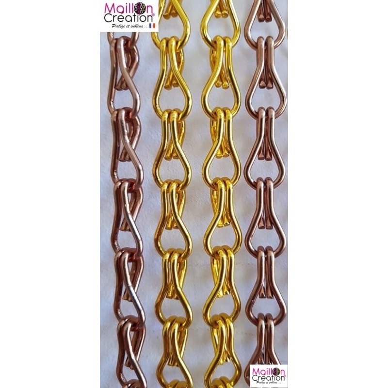 rideaux de porte moustiquaire en chainette aluminium couleur miel