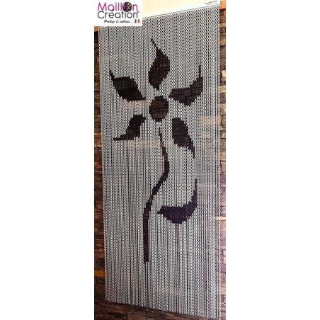 rideaux de porte anti insectes en chaînette aluminium modèle fleur design