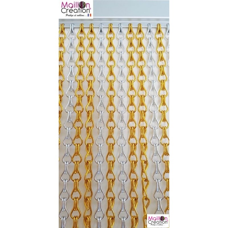 Chain curtain "yellow & silver"