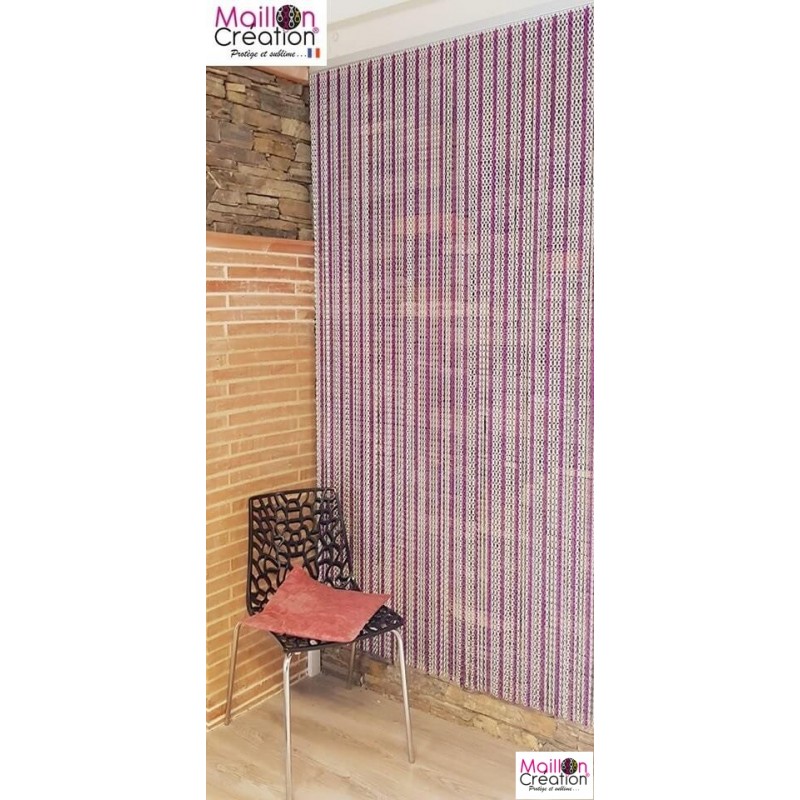 Silver and purple" chain door curtain Silver and purple" chain door curtain