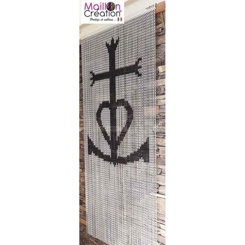 Rideaux chainette français croix camarguaise