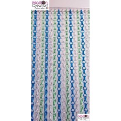 Door curtain "silver, green anise, blue"  - 1