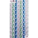 Rideau chainette - Argent, vert anis, bleu
