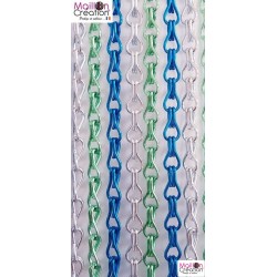 Door curtain "silver, green anise, blue"  - 2