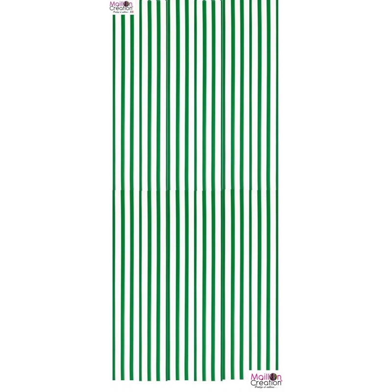 curtain in green plastic strap