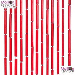 Red BAMBOO curtain Morel - 2