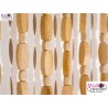 rideau bambou et perles de bois
