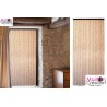 rideau de porte bambou et perles de bois