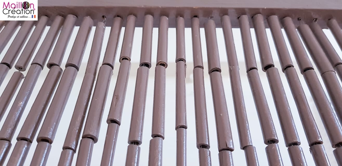 rideau de porte bambou taupe