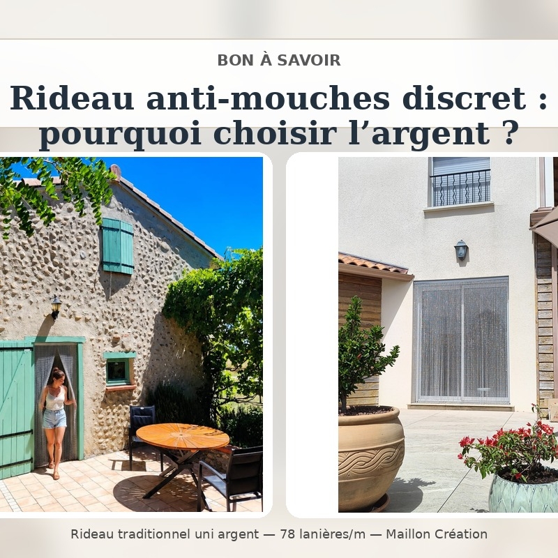 Rideau anti-mouches discret : pourquoi choisir l’argent 